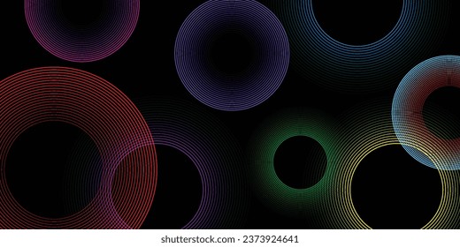 Futuristic globe data network elements abstract dark background vector illustration