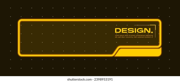 Futuristic glow element vector illustration. Shiny lower third video overlay.