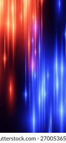 Líneas futuristas brillantes con colores rojo y azul.