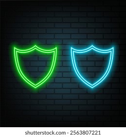 Futuristic glowing low polygonal guard shield symbol isolated on dark blue background. Cyber ​​security. data protection concept. Vector illustration of modern wireframe design..