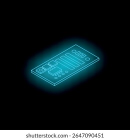 Futuristic glowing microchip and circuit board symbolizing innovation in computer engineering and electronic components