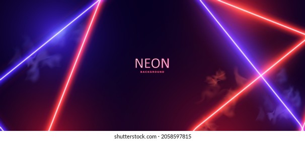 Futuristic glowing neon lights background vector illustration.