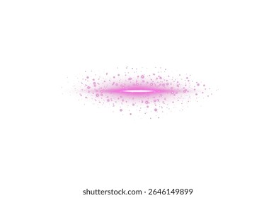 Futuristic glowing pink neon line with soft radiant beam on white background. Ideal for vaporwave aesthetics, digital interface overlays, techno visuals, or vibrant sci-fi compositions 