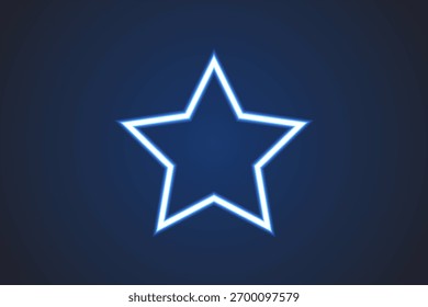 Estrella brillante futurista con un efecto de luz de neón