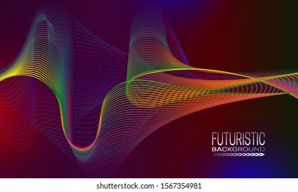 Futuristic glowing stream background design. Cyberspace style banner template.