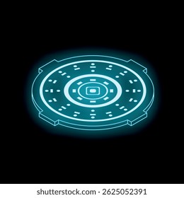 Esfera tecnológica brillante futurista que muestra datos simbólicos sobre un fondo negro, adecuado para conceptos de tecnología e innovación
