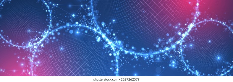 Futuristic glowing technology sphere vector art. The design gives a high-tech cybernetic feel, symbolizing digital networks, AI, or virtual reality.