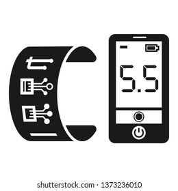 Futuristic glucose meter icon. Simple illustration of futuristic glucose meter vector icon for web design isolated on white background