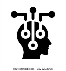 Futuristic Glyph Icon. Simple Vector Illustration on White Background
