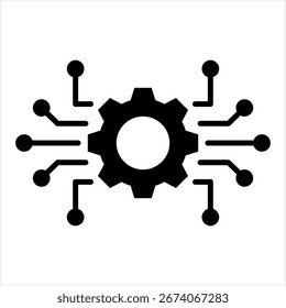 Ilustração de vetor de ícone de glifo futurista
