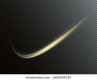 Futuristic gold neon wave with glowing beams, flowing energy, and fractal patterns. Perfect for AI-inspired designs, cyber space, dynamic backgrounds, and abstract tech wallpapers. Vector illustration