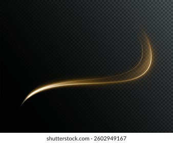Futuristic gold neon wave with glowing beams, flowing energy, and fractal patterns. Perfect for AI-inspired designs, cyber space, dynamic backgrounds, and abstract tech wallpapers. Vector illustration