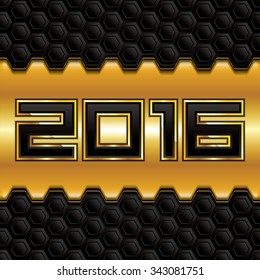 Futuristic golden background.Vector illustration