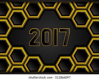 Futuristic golden background.Vector illustration
