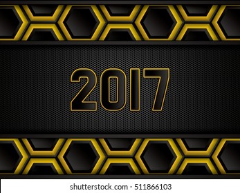 Futuristic golden background.Vector illustration