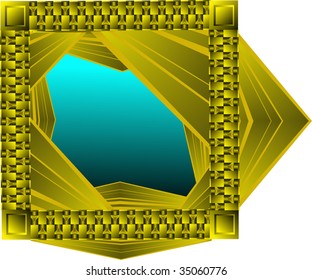Futuristic Golden Frame