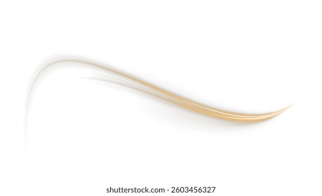 Futuristic golden wave lines with sparkling glows and dynamic motion. Bright neon streaks in abstract style, perfect for luxury, festive, or high-tech energy-themed designs. png