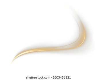 Futuristic golden wave lines with sparkling glows and dynamic motion. Bright neon streaks in abstract style, perfect for luxury, festive, or high-tech energy-themed designs. png