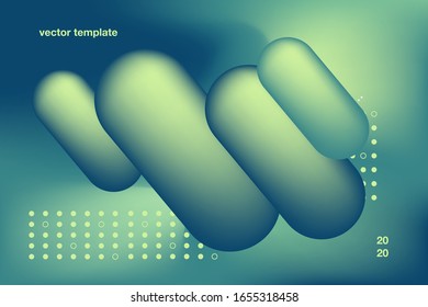 Ilustración vectorial abstracta de gradiente futurista con elementos de flujo 3D.