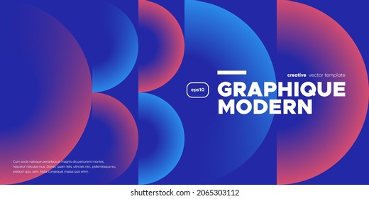 Futuristic Gradient background  Circle gradient shapes composition  Vector illustration 
