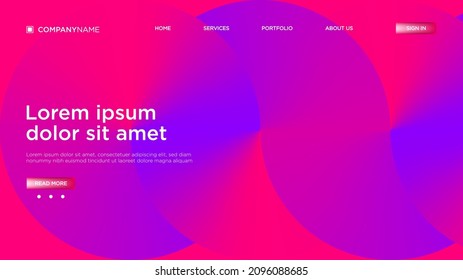 Futuristic Gradient background. Circle gradient shapes composition. Vector illustration.