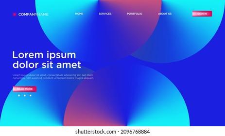 Futuristic Gradient background. Circle gradient shapes composition. Vector illustration.