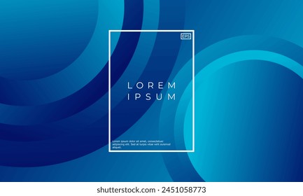 Futuristic Gradient background. Circle gradient shapes composition. Futuristic design Brochure. Blue Abstract Geometric Background. Vector illustration. 