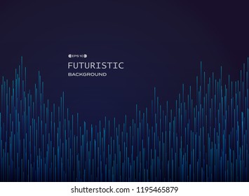 Futuristic of gradient blue stripe lines pattern background, vector eps10