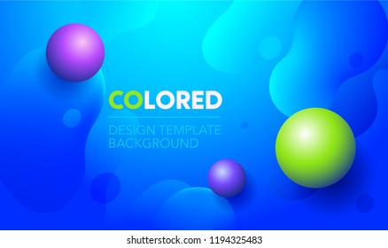 Futuristic gradient geometric background. Liquid color wallpaper design. Banner design template