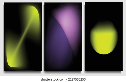 Gradiente futurista. Diseño mínimo. Folleto de ondas neón. Afiche abstracto.