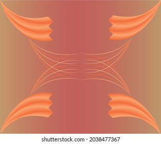 Futuristic Gradient. Minimal Pattern. Neon Wave Brochure. Abstract Poster. Colorful Geometric Background. Orange Minimal Concept. Pink Flow Brochure. 3d Fluid Banner. background