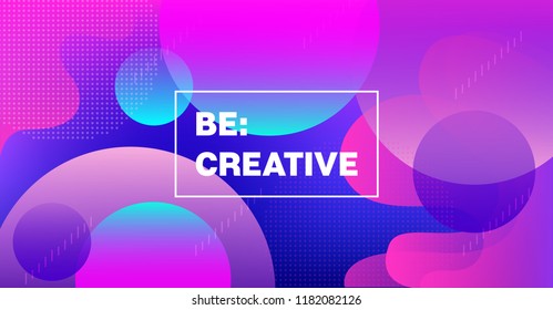 Futuristic Gradient Overlay Bright Neon Vector Pattern. Simple Landing Page Iridescent Geometric Design. Liquid Paint Glitch Abstract Neon Presentation. Ads Banner, Business Background, Music Poster