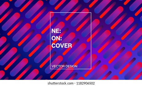 Futuristic Gradient Overlay Fluorescent Vector Pattern. Simple Landing Page Iridescent Geometric Design. Abstract Neon Color Glitch Liquid Presentation. Ads Banner, Business Background, Music Poster