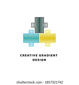 Futuristic Gradient Puzzle Pieces Creative Design Great for Any Businesses/Companies/Projects/Purposes Niche