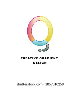 Futuristic Gradient Q Letter Creative Design Logo Great for Any Businesses/Companies/Projects/Purposes Niche