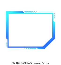 Futuristic Gradient Tech Frame Borders UI Streaming Panel Elements 