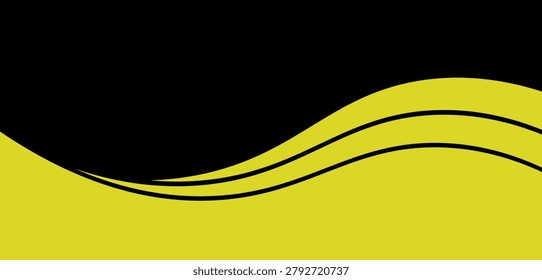 Futuristic graphic background showcasing vibrant yellow waves and speed-inspired shapes.