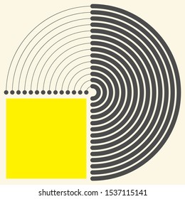 Futuristic Graphic Design. Abstract Circular Background.