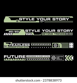 Futuristic Graphic line tee urban streetwear concept vector design