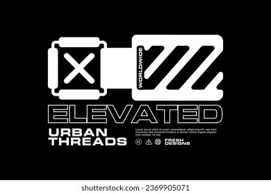 futuristic graphic tee design streetwear style editable template
