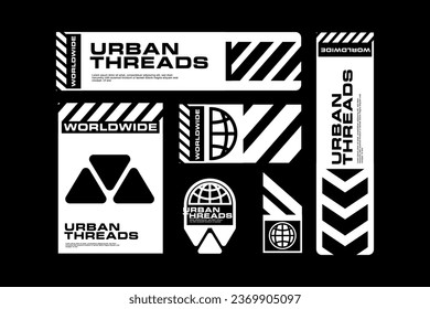 futuristic graphic tee design streetwear style editable template