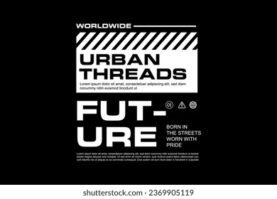 futuristic graphic tee design streetwear style editable template