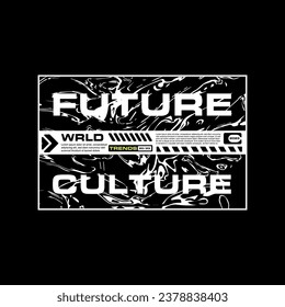 Futuristic Graphic tee urban streetwear concept vector design