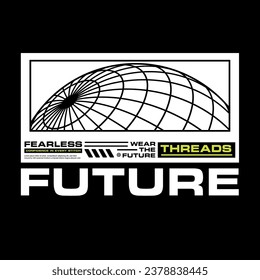 Futuristic Graphic tee urban streetwear concept vector design