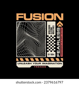 Futuristic Graphic tee urban streetwear concept vector design