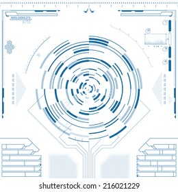 Futuristic graphic user interface