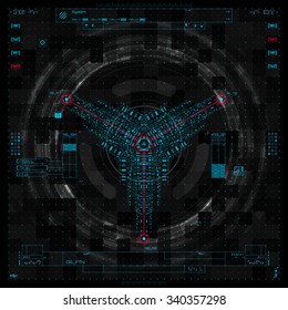 Interface gráfica do usuário futurista