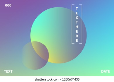 Futuristic graphic vector template; card, template, blank, web, banner hologram, circle