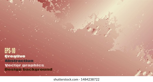 Futuristic graphics. Design background. Abstract vintage background. Creative vector background for banner and flyer. Texture stains. Designer decorative cover. Vector graphics. Spots and blots