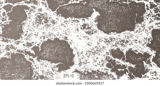 Futuristic graphics. Design background. Abstract vintage background. Creative vector background for banner and flyer. Texture stains. Designer decorative cover. Vector graphics. Spots and blots